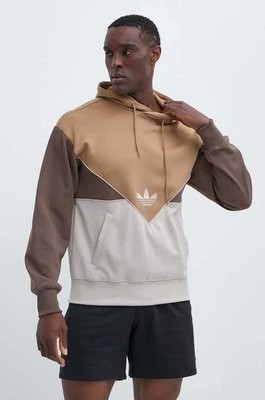 Zdjęcie produktu adidas Originals bluza męska kolor brązowy z kapturem wzorzysta IU2369