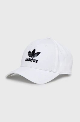 Zdjęcie produktu adidas Originals czapka z daszkiem bawełniana kolor biały z aplikacją FJ2545