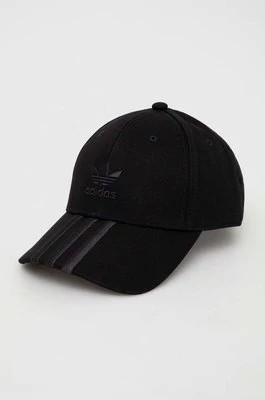 Zdjęcie produktu adidas Originals czapka z daszkiem bawełniana kolor czarny gładka II0702