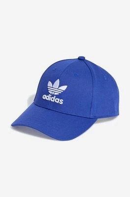 Zdjęcie produktu adidas Originals czapka z daszkiem bawełniana kolor niebieski wzorzysta IB9971-NIEBIESKI