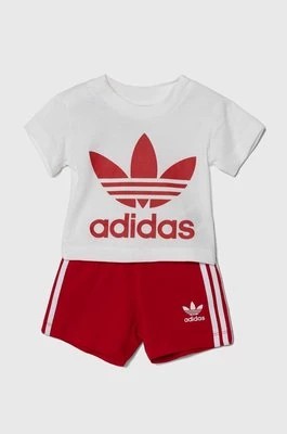 Zdjęcie produktu adidas Originals komplet bawełniany niemowlęcy kolor czerwony