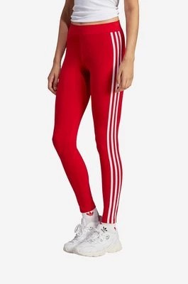 Zdjęcie produktu adidas Originals legginsy damskie kolor czerwony z aplikacją IB7382-CZERWONY