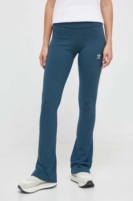 Zdjęcie produktu adidas Originals legginsy damskie kolor niebieski gładkie