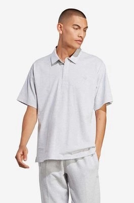 Zdjęcie produktu adidas Originals polo bawełniane Premium Essentials Polo Shirt kolor szary gładki IC5120-SZARY