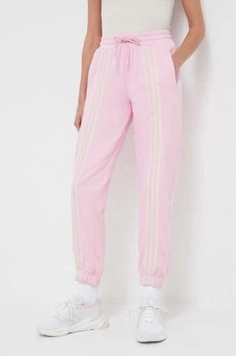 Zdjęcie produktu adidas Originals spodnie dresowe bawełniane kolor różowy z aplikacją