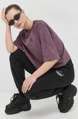 Zdjęcie produktu adidas Originals spodnie dresowe damskie kolor czarny gładkie