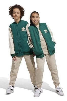 Zdjęcie produktu adidas Originals spodnie dresowe dziecięce kolor beżowy gładkie