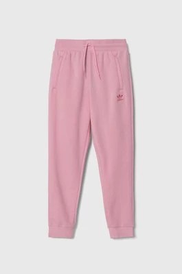 Zdjęcie produktu adidas Originals spodnie dresowe dziecięce kolor różowy gładkie