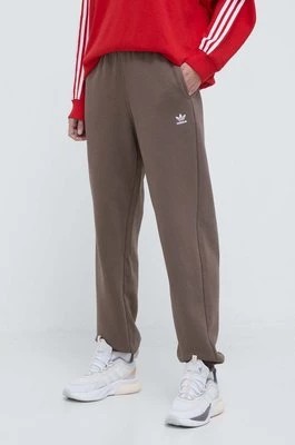 Zdjęcie produktu adidas Originals spodnie dresowe Essentials Fleece Joggers kolor brązowy gładkie IR5974