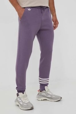 Zdjęcie produktu adidas Originals spodnie dresowe kolor fioletowy z aplikacją