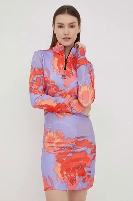 Zdjęcie produktu adidas Originals sukienka HC4598 kolor fioletowy mini dopasowana