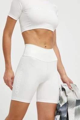 Zdjęcie produktu adidas Originals szorty damskie kolor biały gładkie high waist IR5280