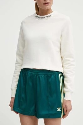 Zdjęcie produktu adidas Originals szorty damskie kolor zielony z aplikacją high waist IR6095