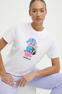 Zdjęcie produktu adidas Originals t-shirt bawełniany damski kolor beżowy IT5365