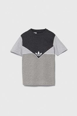 Zdjęcie produktu adidas Originals t-shirt bawełniany dziecięcy kolor szary wzorzysty