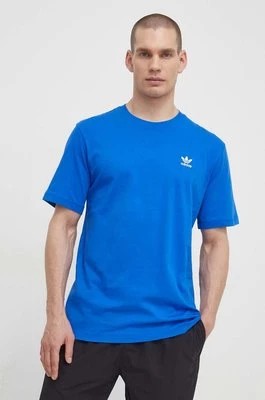Zdjęcie produktu adidas Originals t-shirt bawełniany Essential Tee męski kolor niebieski z aplikacją IR9687