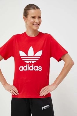 Zdjęcie produktu adidas Originals t-shirt bawełniany kolor czerwony