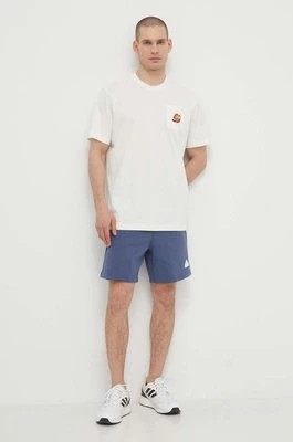 Zdjęcie produktu adidas Originals t-shirt bawełniany męski kolor beżowy z aplikacją IS0214