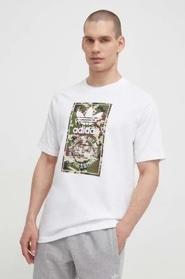 Zdjęcie produktu adidas Originals t-shirt bawełniany męski kolor biały z nadrukiem IS0246
