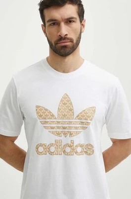 Zdjęcie produktu adidas Originals t-shirt bawełniany męski kolor biały z nadrukiem IS0261