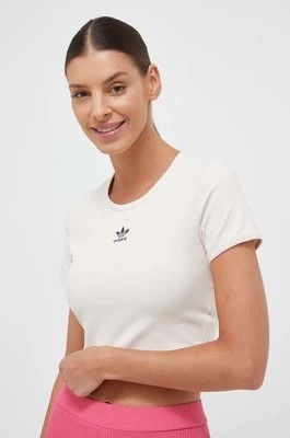 Zdjęcie produktu adidas Originals t-shirt damski kolor beżowy IJ7804