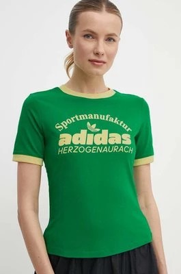 Zdjęcie produktu adidas Originals t-shirt damski kolor zielony IR6084