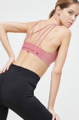 Zdjęcie produktu adidas Performance biustonosz do jogi CoreFlow kolor różowy gładki