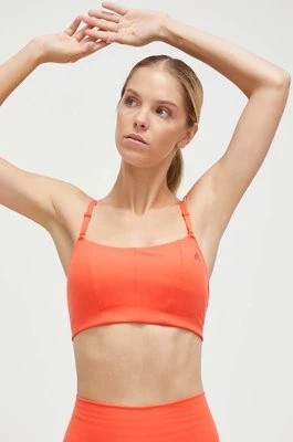 Zdjęcie produktu adidas Performance biustonosz do jogi kolor pomarańczowy gładki