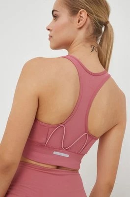 Zdjęcie produktu adidas Performance biustonosz sportowy kolor różowy gładki