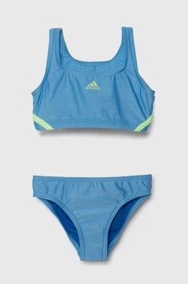 Zdjęcie produktu adidas Performance dwuczęściowy strój kąpielowy dziecięcy kolor niebieski