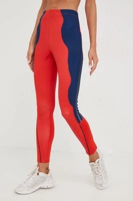 Zdjęcie produktu adidas Performance legginsy do biegania Marimekko damskie kolor czerwony wzorzyste