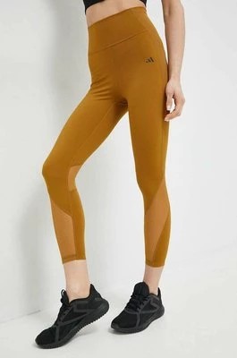 Zdjęcie produktu adidas Performance legginsy treningowe Tailored kolor brązowy gładkie