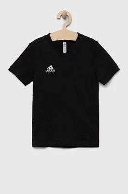 Zdjęcie produktu adidas Performance t-shirt bawełniany dziecięcy ENT22 TEE Y kolor czarny z aplikacją