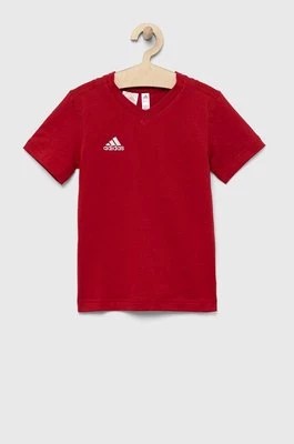 Zdjęcie produktu adidas Performance t-shirt bawełniany dziecięcy ENT22 TEE Y kolor czerwony gładki