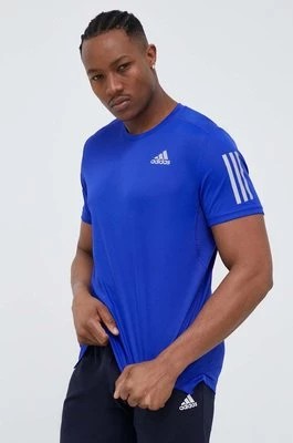 Zdjęcie produktu adidas Performance t-shirt do biegania Own the Run kolor niebieski z nadrukiem