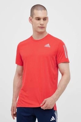 Zdjęcie produktu adidas Performance t-shirt do biegania Own the Run kolor pomarańczowy z nadrukiem