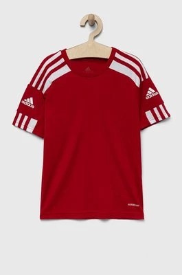 Zdjęcie produktu adidas Performance t-shirt dziecięcy kolor czerwony wzorzysty