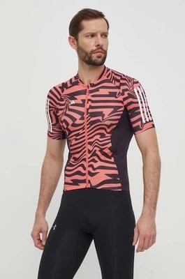 Zdjęcie produktu adidas Performance t-shirt rowerowy kolor czerwony wzorzysty IN4591