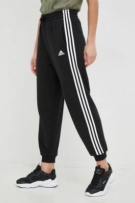 Zdjęcie produktu adidas spodnie dresowe bawełniane damskie kolor czarny z aplikacją