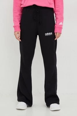 Zdjęcie produktu adidas spodnie dresowe damskie kolor czarny z nadrukiem