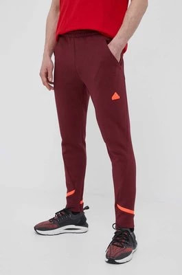 Zdjęcie produktu adidas spodnie dresowe kolor bordowy z aplikacją