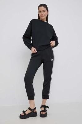 Zdjęcie produktu adidas spodnie HD4309 damskie kolor czarny z aplikacją