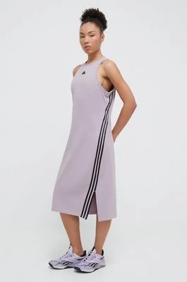 Zdjęcie produktu adidas sukienka kolor fioletowy midi prosta IS3657