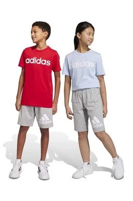 Zdjęcie produktu adidas szorty bawełniane dziecięce U BL kolor szary melanżowe regulowana talia