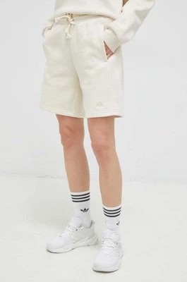 Zdjęcie produktu adidas szorty damskie kolor beżowy melanżowe high waist