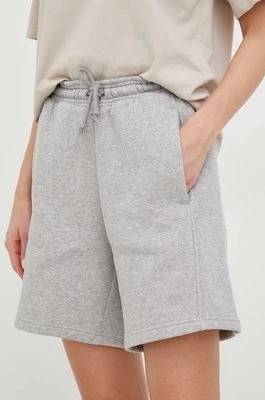 Zdjęcie produktu adidas szorty damskie kolor szary melanżowe high waist