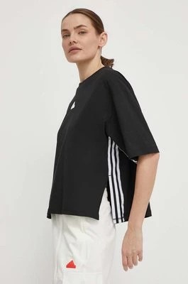 Zdjęcie produktu adidas t-shirt bawełniany damski kolor czarny IN1818