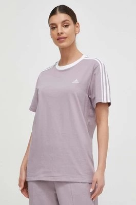 Zdjęcie produktu adidas t-shirt bawełniany damski kolor różowy IS1562