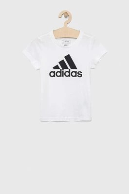 Zdjęcie produktu adidas t-shirt bawełniany dziecięcy G BL kolor biały