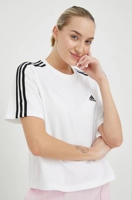 Zdjęcie produktu adidas t-shirt bawełniany kolor biały HR4915
